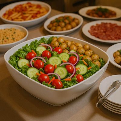 Conjunto 3 Tigelas Plásticas Brancas Saladeira Sobremesa Trio Crippa Buffet Restaurante
