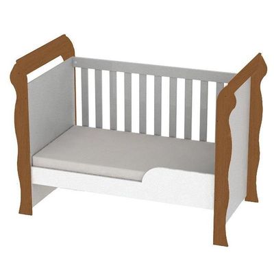 Quarto De Bebê New Selena 4 Portas Com Cômoda Selena E Berço Mirelle Branco Acetinado Amadeirado – Carolina Móveis