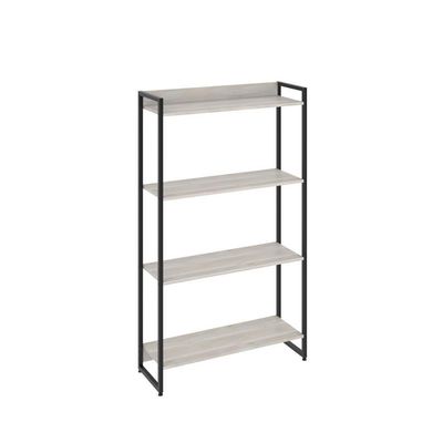 Estante Dynamica 80x30x146cm C/04 Prateleiras Snow / Est.preta Snow / Est.preta