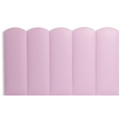 Cabeceira Solteiro Kit 5 Placas Modelo Nuvem - Courino Rosa