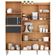 Kit De Cozinha Compacta 160cm Isabel Com 5 Portas Amêndoa/Preto