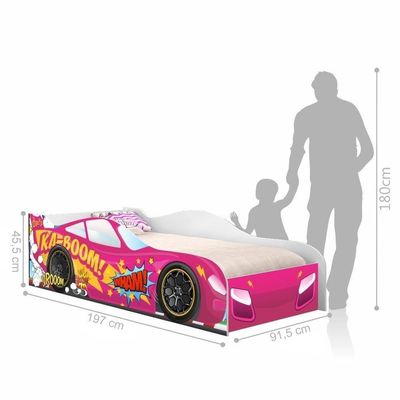 Cama Carro Kaboom Stylo Pink Solteiro