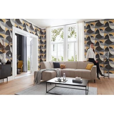 Papel de Parede Raízes Círculos 1015015 Tam. 4m² Papel de Parede Raízes Círculos 1015015
