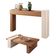 Aparador Astro E Mesa De Centro Luna Nature Off White – Hb Móveis