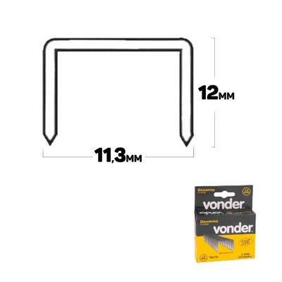 Kit 3000 Grampos 12mm Para Grampeador Elétrico Vonder Gpe168
