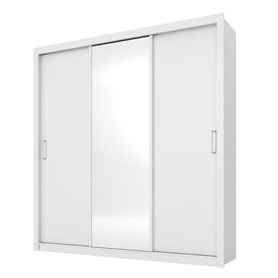 Cômoda Flora E Guarda Roupa Casal Residence Branco - Demóbile