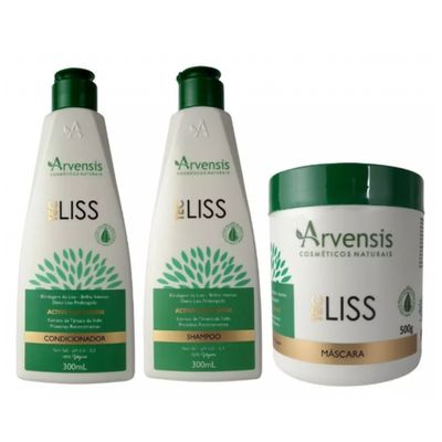 Kit Arvensis Tec Liss Shampoo + Condicionador + Mascara 500g Arvensis