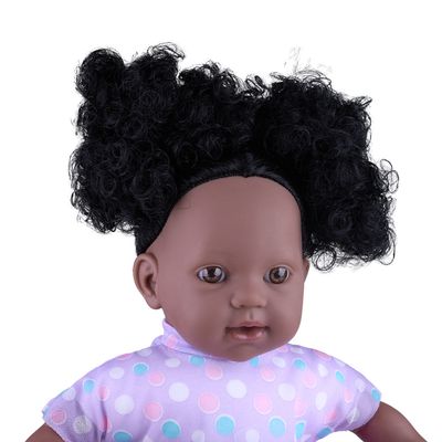 Boneca Bambola Dina Negra Faz Xixi na Fralda
