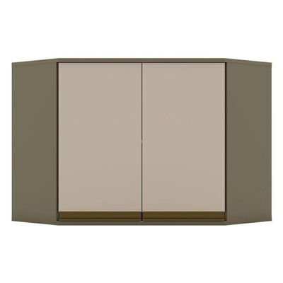 Armário Aéreo évelin Canto Obliquo 2 Portas 67 Cm Duna Cristal – Henn