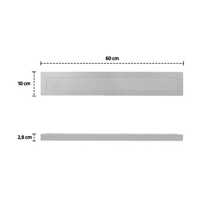 Kit 5 Painel Led 60x10 Retangular Branco Sobrepor 18w 6500k Foxlux