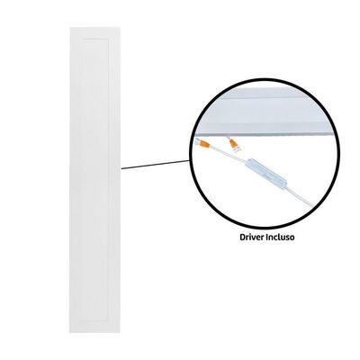 Kit 5 Painel Led 60x10 Retangular Branco Sobrepor 18w 6500k Foxlux