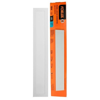 Kit 5 Painel Led 60x10 Retangular Branco Sobrepor 18w 6500k Foxlux