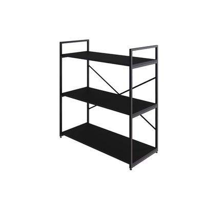 Estante C/03 Prateleiras 84x80x33cm Yon Preto Tx/est.preta Preto Tx/est.preta