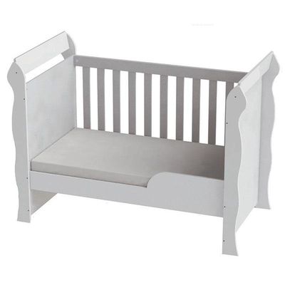 Quarto De Bebê 4 Portas Com Gaveteiro Ariel E Berço Mirelle Branco Brilho - Carolina