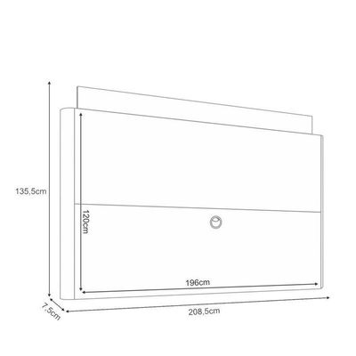 Rack Bancada ária Com Painel Suspenso Nobre Cinamomo Off White - Hb Móveis