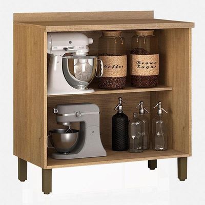 Balcão De Cozinha 800 2 Portas Salvador Cinamomo Off White - Valdemóveis