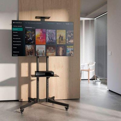 Pedestal Para Tv 32 A 75 Suporte Com Rodízios A06v6_s Elg