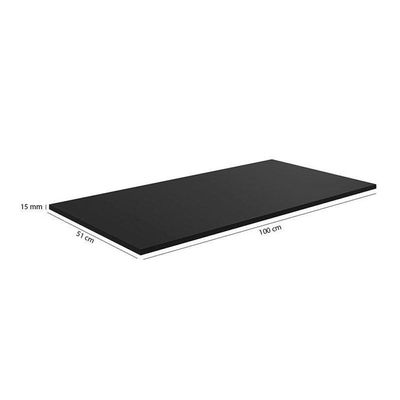 Balcão De Cozinha Andréia Com Tampo 100 Cm Preto Fosco - Ajl