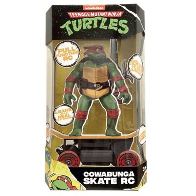 Skate Controle Remoto 7 funções Tartarugas Ninja Cowabunga Raph