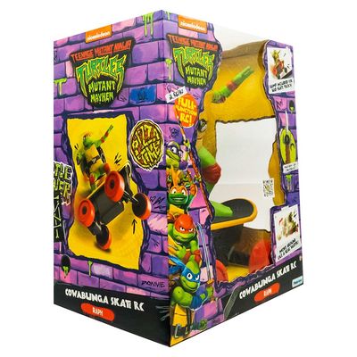 Skate Controle Remoto 7 funções Tartarugas Ninja Cowabunga Raph