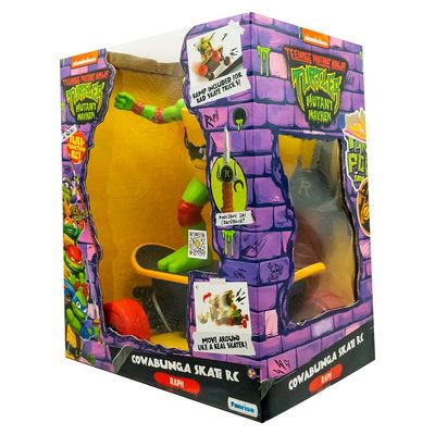 Skate Controle Remoto 7 funções Tartarugas Ninja Cowabunga Raph
