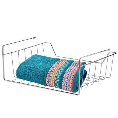 Kit 3 Organizadores Aramados Para Prateleira 34cm Cesto Multiuso Encaixe Para Armário