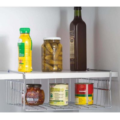 Kit 2 Organizadores Aramado Para Prateleira 34cm Cesto Multiuso Encaixe Para Armário