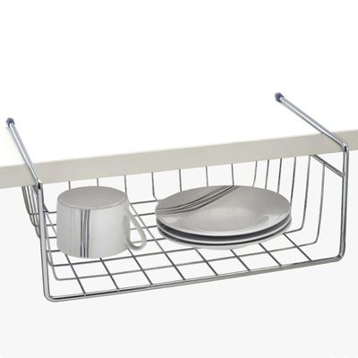 Kit 2 Organizadores Aramado Para Prateleira 34cm Cesto Multiuso Encaixe Para Armário