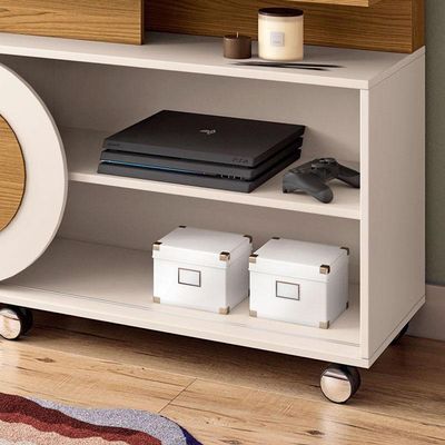 Estante Home Theater órbis Cinamomo Off White - Hb Móveis
