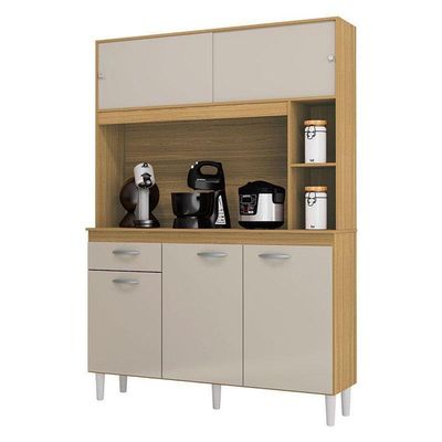 Cozinha Ambiente Kit Duda 120 Cm Damasco Off White – Poquema