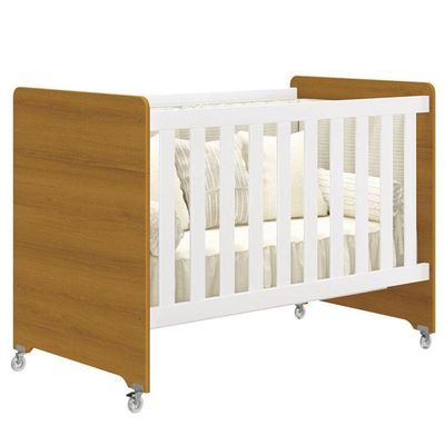 Berço Americano Evolution 4 Em 1 Branco Acetinado Savana Com Colchão Ortobom - Reller