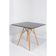 Mesa Jantar Sala Cozinha Eiffel Eames Elegante 90cm Quadrada Canto Arredondado Moderno Cor Preto