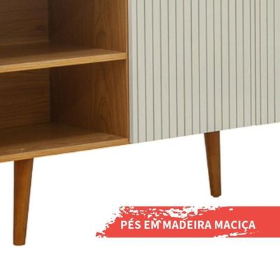Balcão Buffet 2 Portas Cinamomo White Laca Brilho Vértice