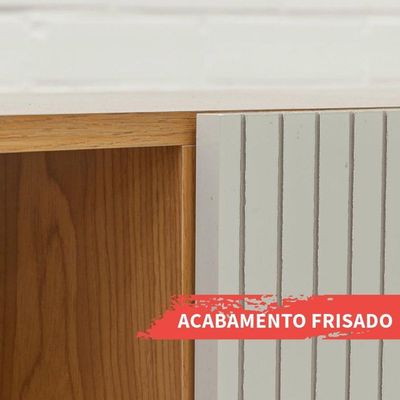 Balcão Buffet 2 Portas Cinamomo White Laca Brilho Vértice