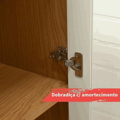 Balcão Buffet 2 Portas Cinamomo White Laca Brilho Vértice