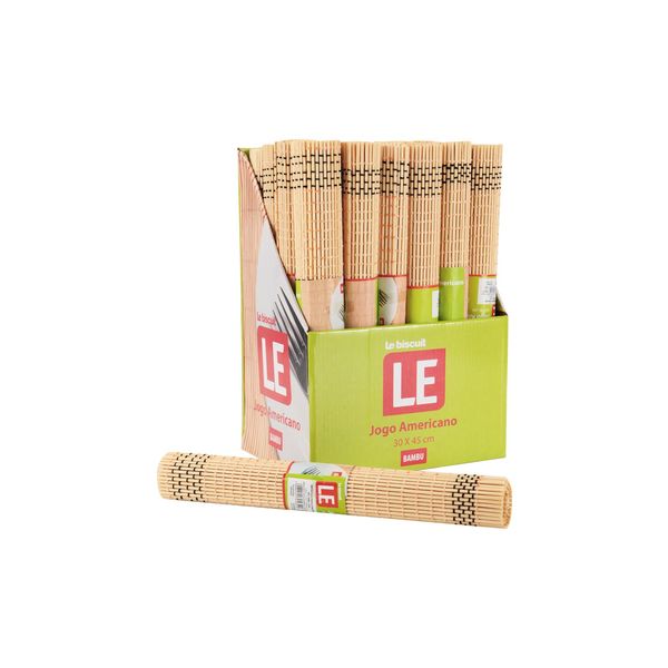 Jogo Americano Le Mescla Bambu Marrom 30x45cm 1 Peça Jogo Americano Le Mescla Bambu Marrom 30x45cm 1 Peça