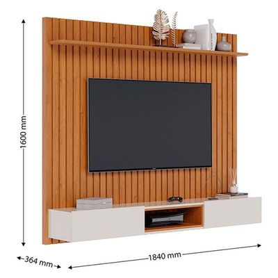 Painel Suspenso Loft Com Aparador Buffet Classic 1.8 Nature Off White - Imcal