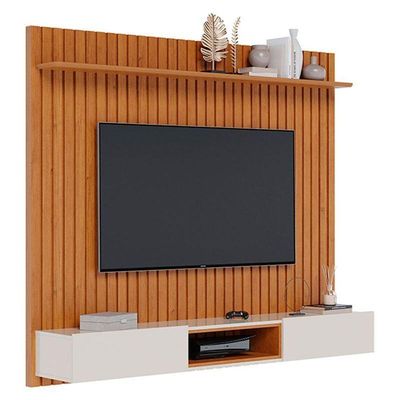 Painel Suspenso Loft Com Aparador Buffet Classic 1.8 Nature Off White - Imcal