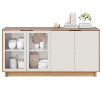 Aparador Para Sala Buffet Ambiente Vitória Freijó Off White – Colibri