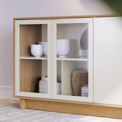 Aparador Para Sala Buffet Ambiente Vitória Freijó Off White – Colibri