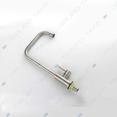 Torneira Inox Escovado De Bancada Mesa Cuba Para Cozinha Bica Alta