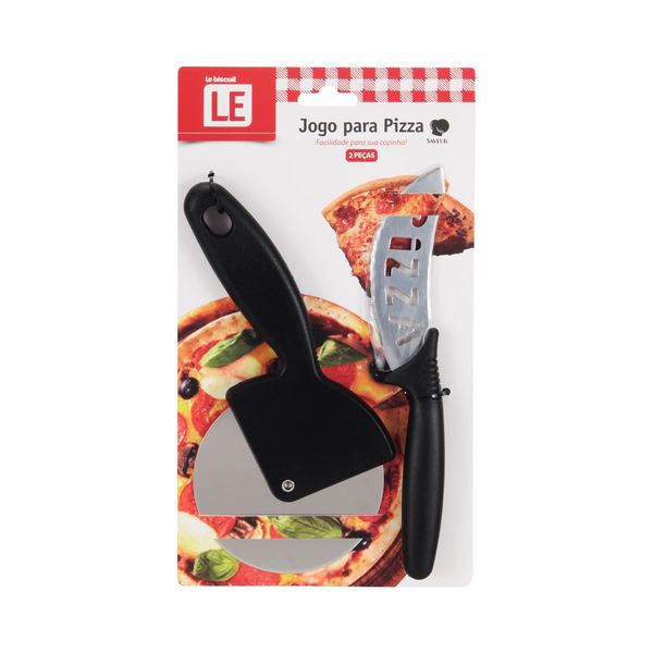 Kit para Pizza Le Saveur Inox e Plástico 2 Peças Kit para Pizza Le Saveur Inox e Plástico 2 Peças