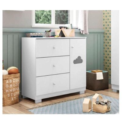 Cômoda Infantil Ane Branco Brilho – Phoenix Baby