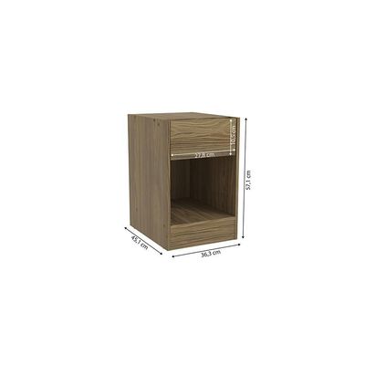 Mesa De Cabeceira 1 Gaveta Kappesberg Adapt Nogueira