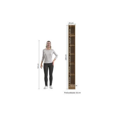 Guarda-roupa Closet Kappesberg Adapt Nogueira 25cm