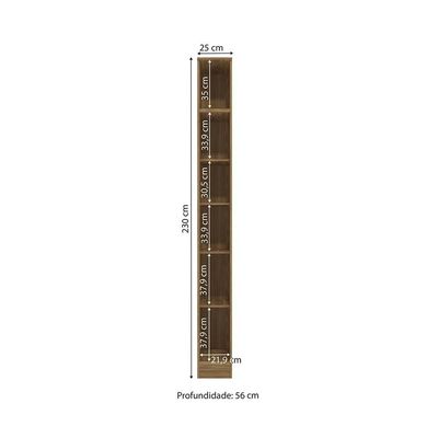 Guarda-roupa Closet Kappesberg Adapt Nogueira 25cm
