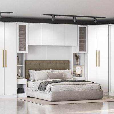 Armário Aéreo 4 Portas Kappesberg Adapt Branco 155cm
