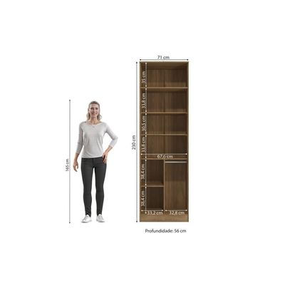 Guarda-roupa 2 Portas Kappesberg Adapt Nogueira/branco