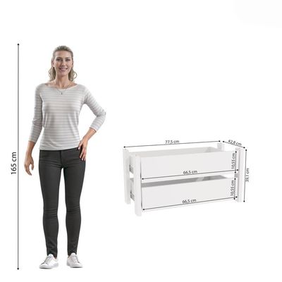 Kit 2 Gavetas Kappesberg Adapt Branco 77cm