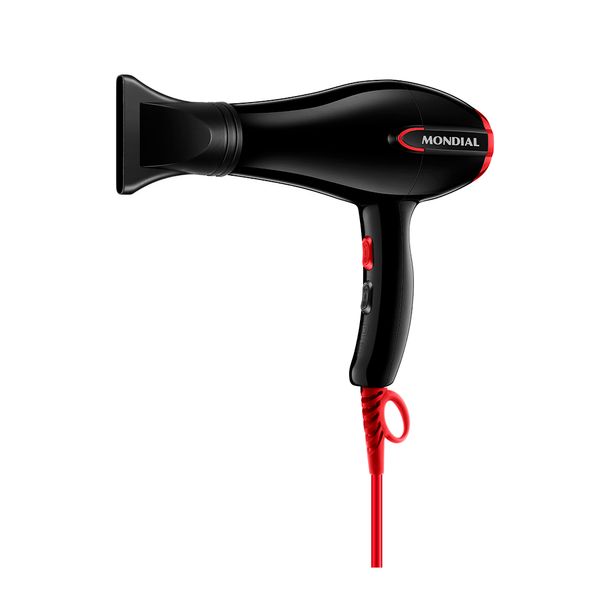 Secador de Cabelo Mondial Turbo Color Red SC-41 Preto 1900W - 220V Secador de Cabelo Mondial Turbo Color Red SC-41 Preto 1900W - 220V